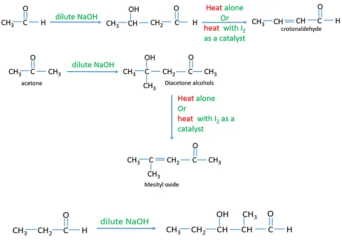 aldol condensation acetone,propanal